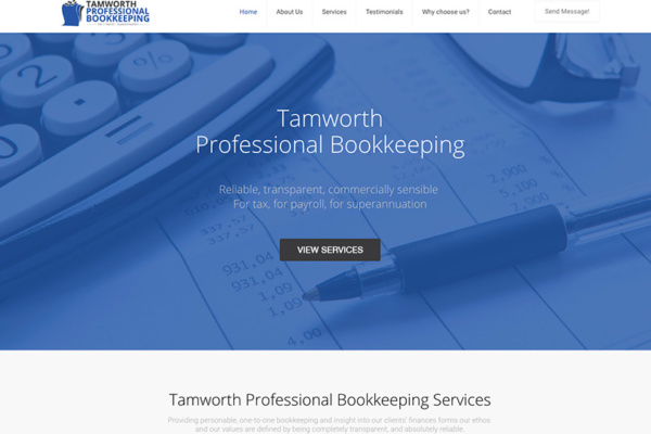 tamworth-bookkeeping website design