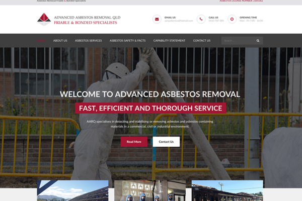advanced asbestos website design